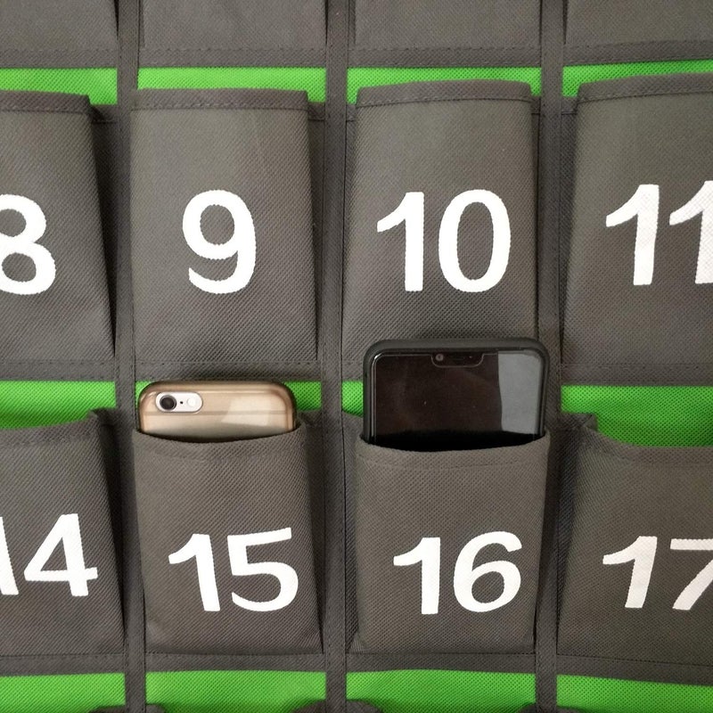 ANIZER Numbered Classroom Pocket Chart for Cell Phones Calculators Holders Hanging Wall Door Organizer (30 Numbered Pockets) - Image 3